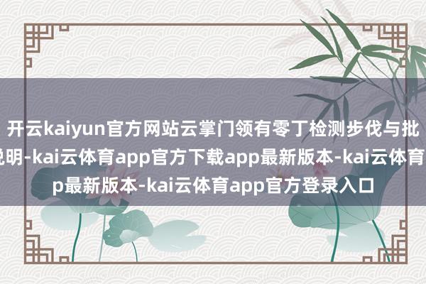 开云kaiyun官方网站云掌门领有零丁检测步伐与批批可查的第三方说明-kai云体育app官方下载app最新版本-kai云体育app官方登录入口
